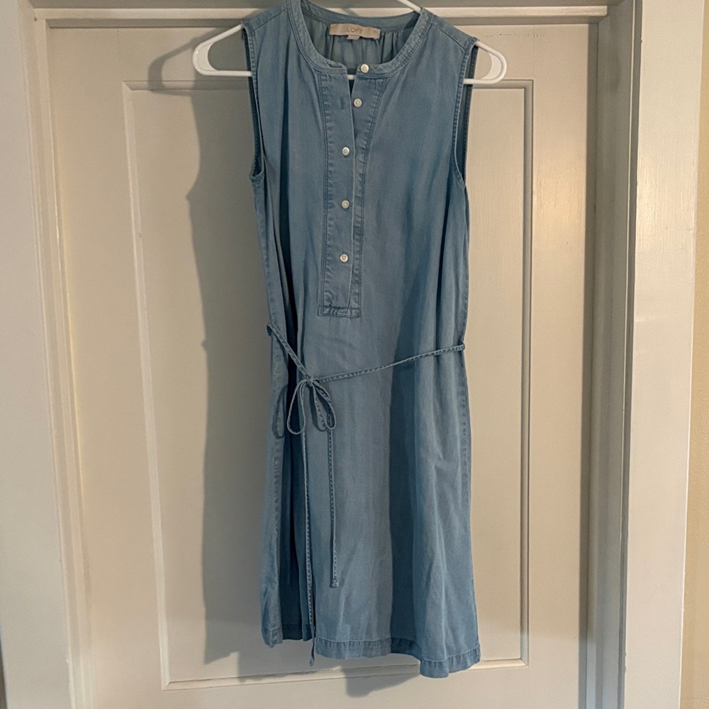 LOFT Light Blue Sleeveless Dress